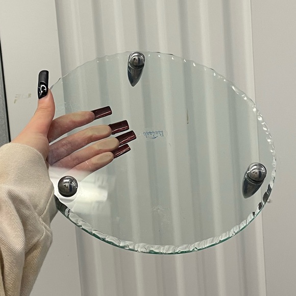 Badash crystal platter with three bullet stands - Picture 2 of 4